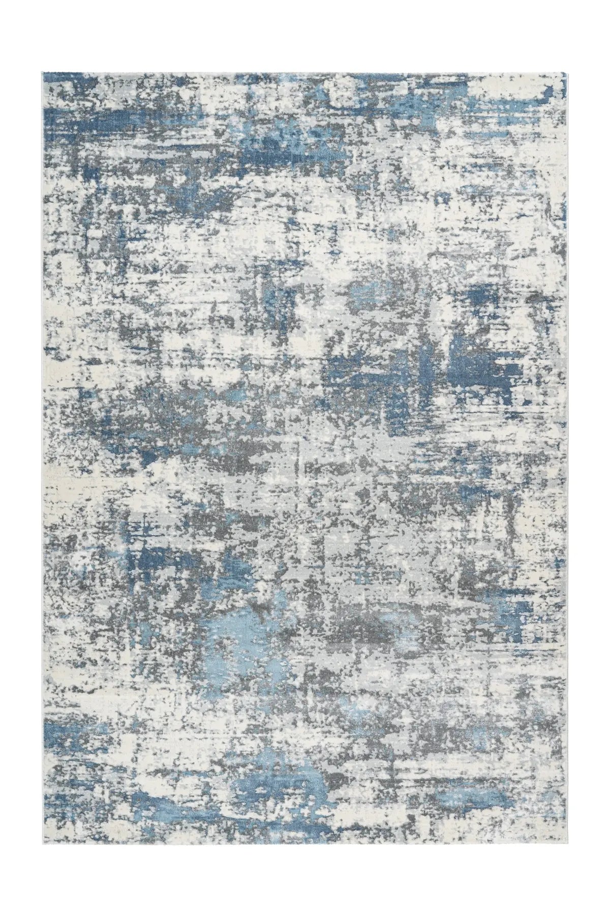 Low-Pile Rug - Alvora Blue Distressed