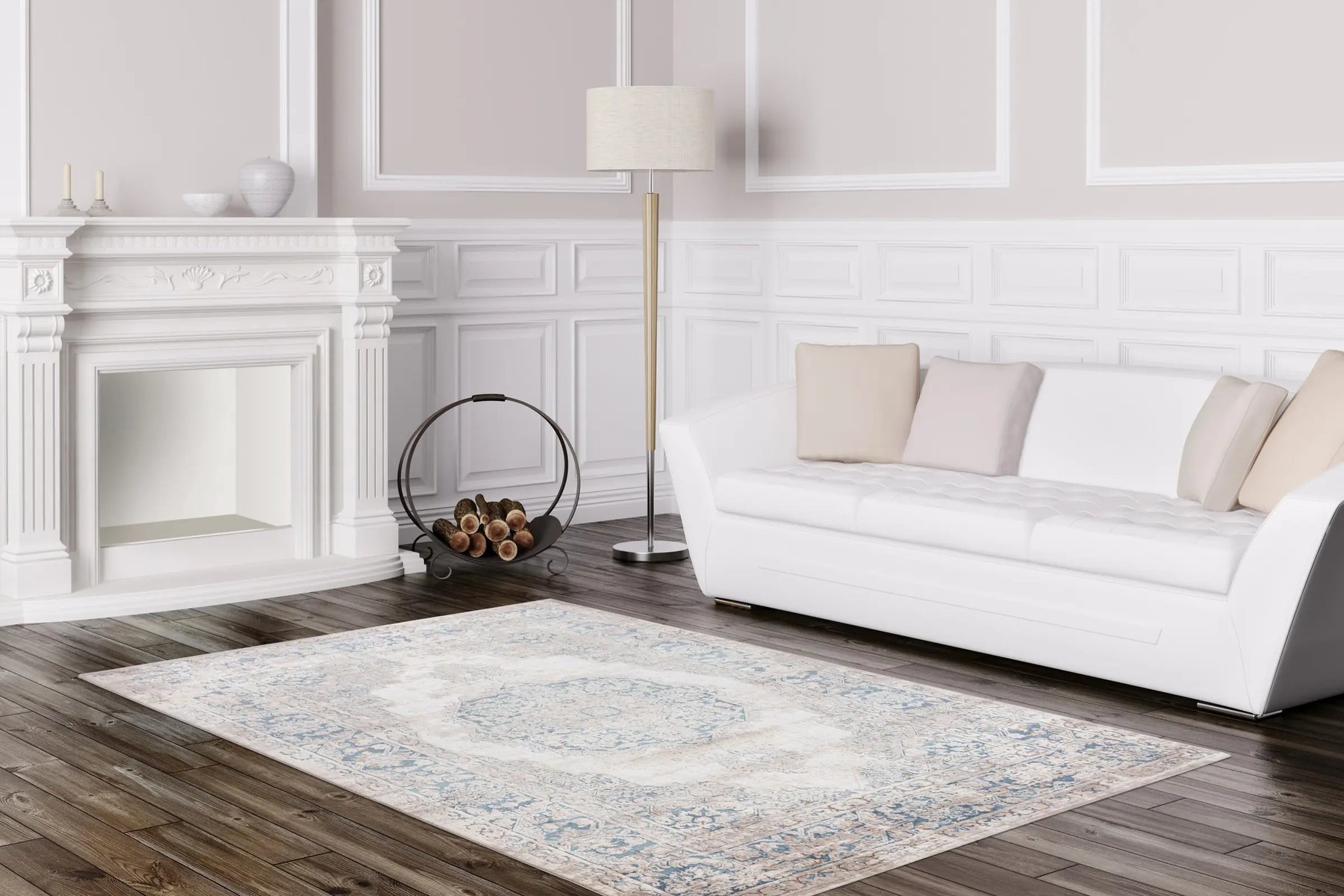 Low-Pile Rug - Alvora Blue