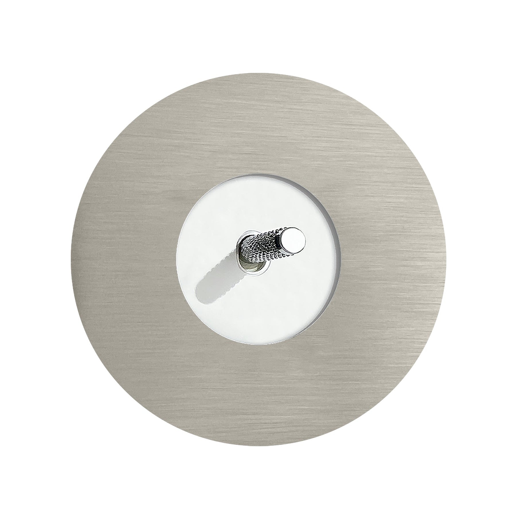 Wipplichtschalter Round, vollständig flach in Nickel