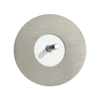Wipplichtschalter Round, vollständig flach in Nickel