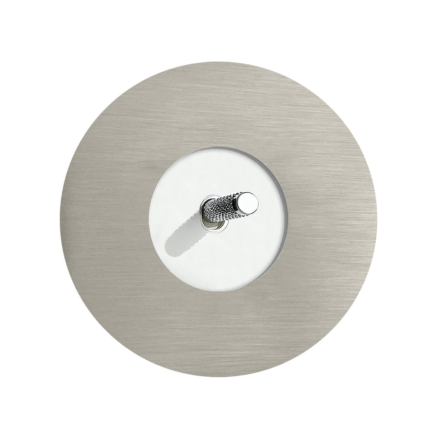 Wipplichtschalter Round, vollständig flach in Nickel