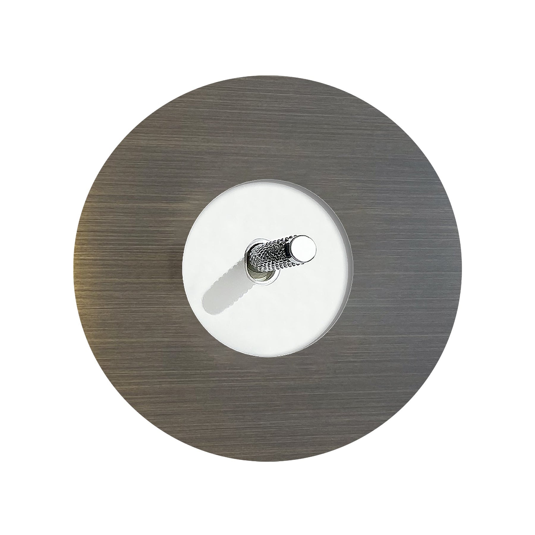 Wipplichtschalter Round, vollständig flach in Bronze-Schwarz