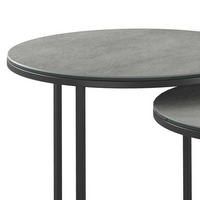 Senjo Table basse Set – Ø58/48/38 – Gris Céramique