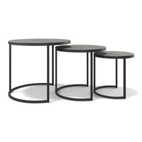 Senjo Table basse Set – Ø58/48/38 – Gris Céramique