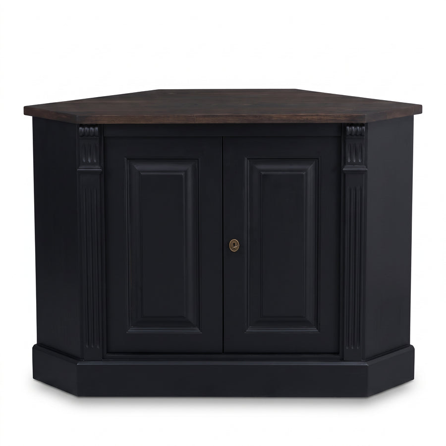 Sideboard Loches in black, front view, 110 x 52 x 78 cm
