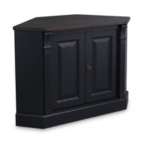 Sideboard Loches in black, three-quarter view from the front left, 110 x 52 x 78 cm