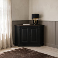 Sideboard Loches in black, in an interior, 110 x 52 x 78 cm
