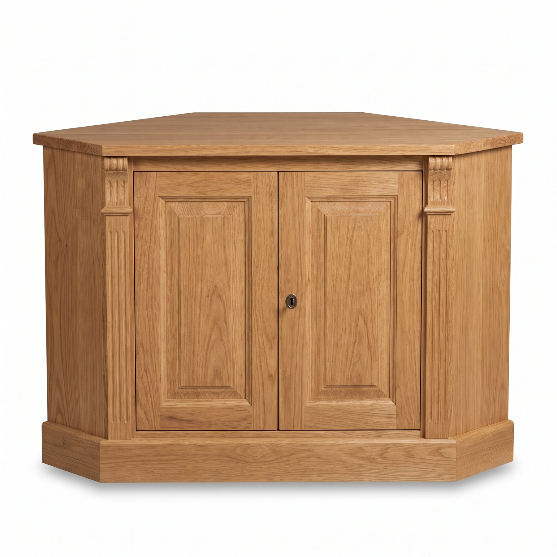 Sideboard Loches in solid oak, front view, 110 x 52 x 78 cm
