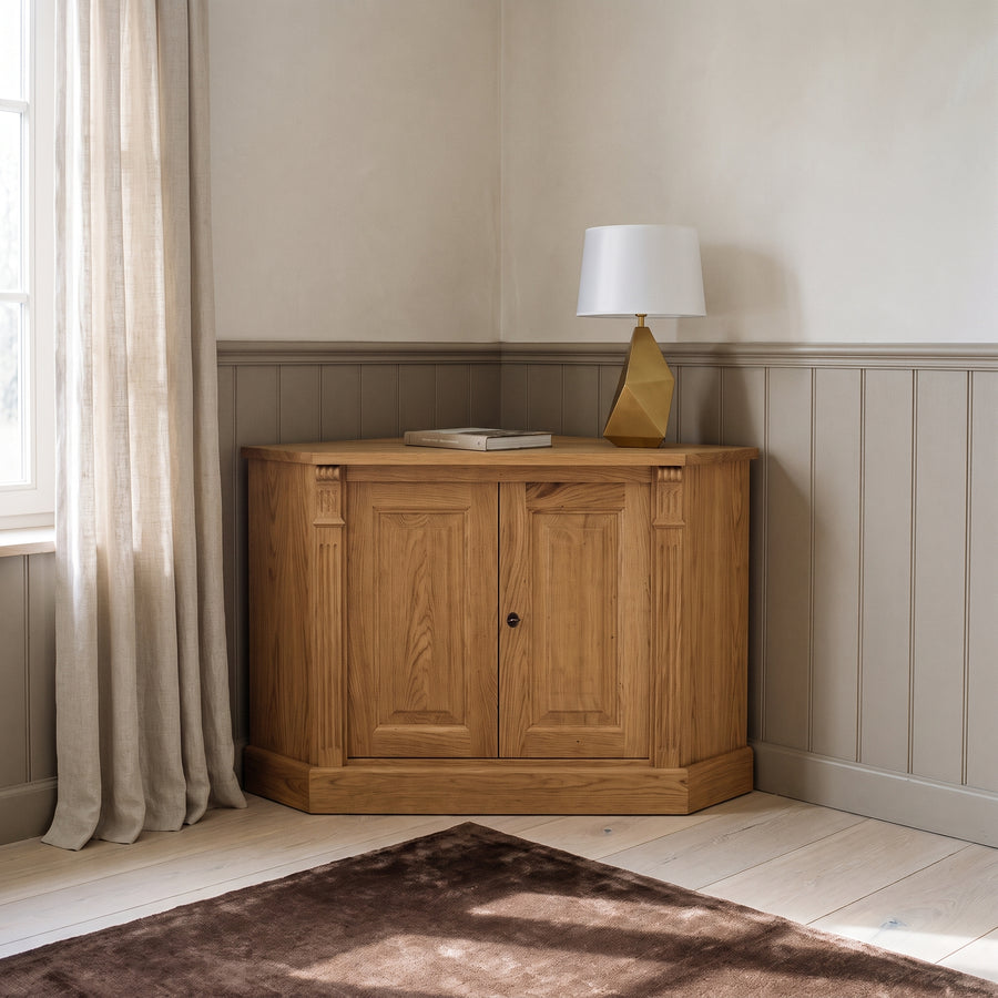 Sideboard Loches in solid oak, in an interior, 110 x 52 x 78 cm