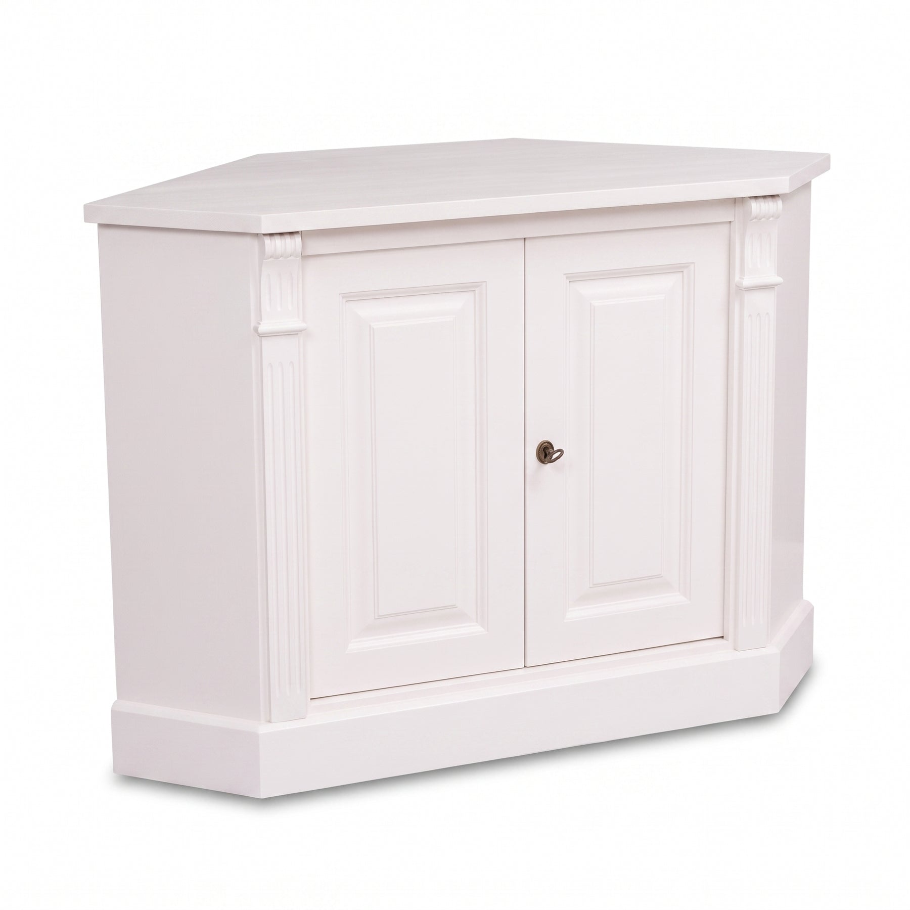 Sideboard Loches in white, three-quarter view from the front left, 110 x 52 x 78 cm