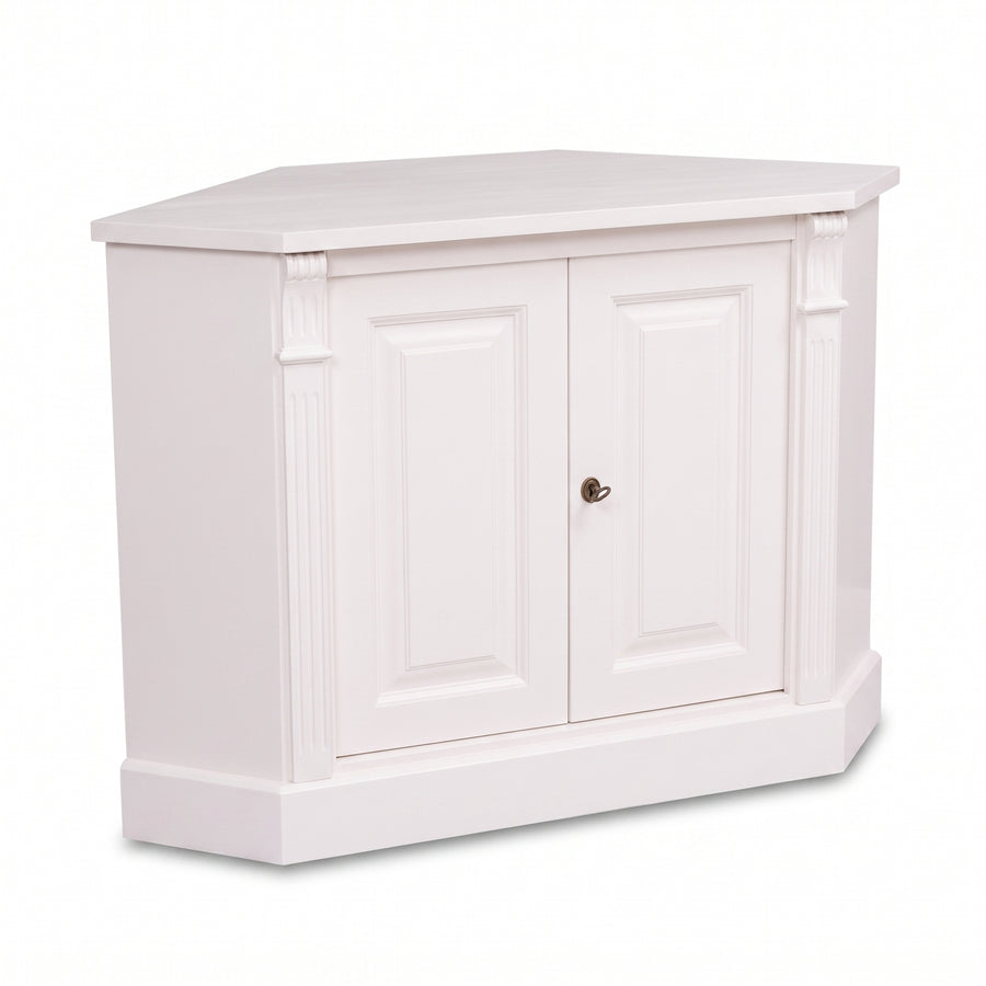 Sideboard Loches in white, three-quarter view from the front left, 110 x 52 x 78 cm