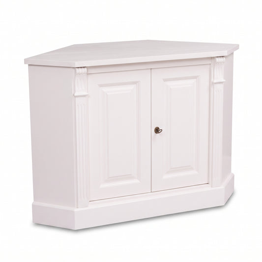 Sideboard Loches in white, three-quarter view from the front left, 110 x 52 x 78 cm