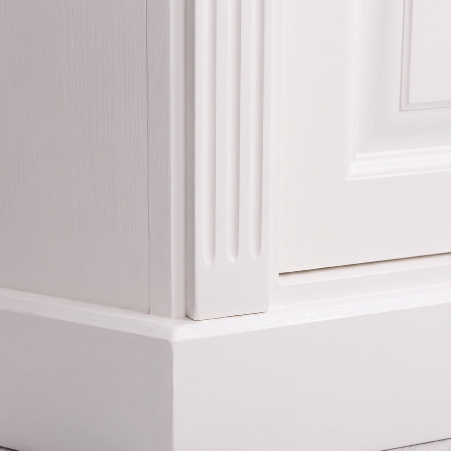 Sideboard Loches in white, close-up of the finish and construction, 110 x 52 x 78 cm