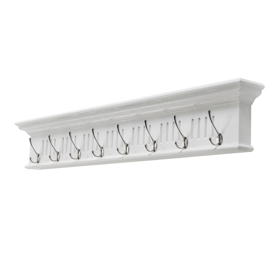 Skansen Provincial Coat Rack 8 Hooks detail of the grooved panel