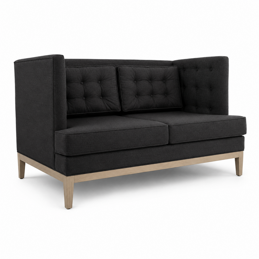 Sofa Sitzbank Breitling - Schwarz - 165 x 89 x 92 cm