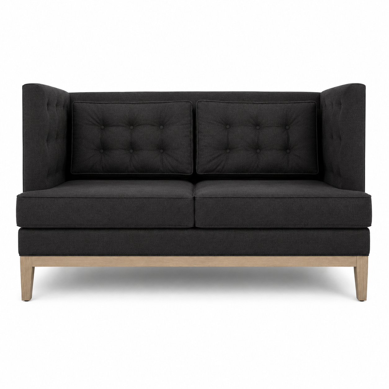 Sofa Sitzbank Breitling - Schwarz - 165 x 89 x 92 cm