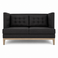 Sofa Sitzbank Breitling - Schwarz - 165 x 89 x 92 cm