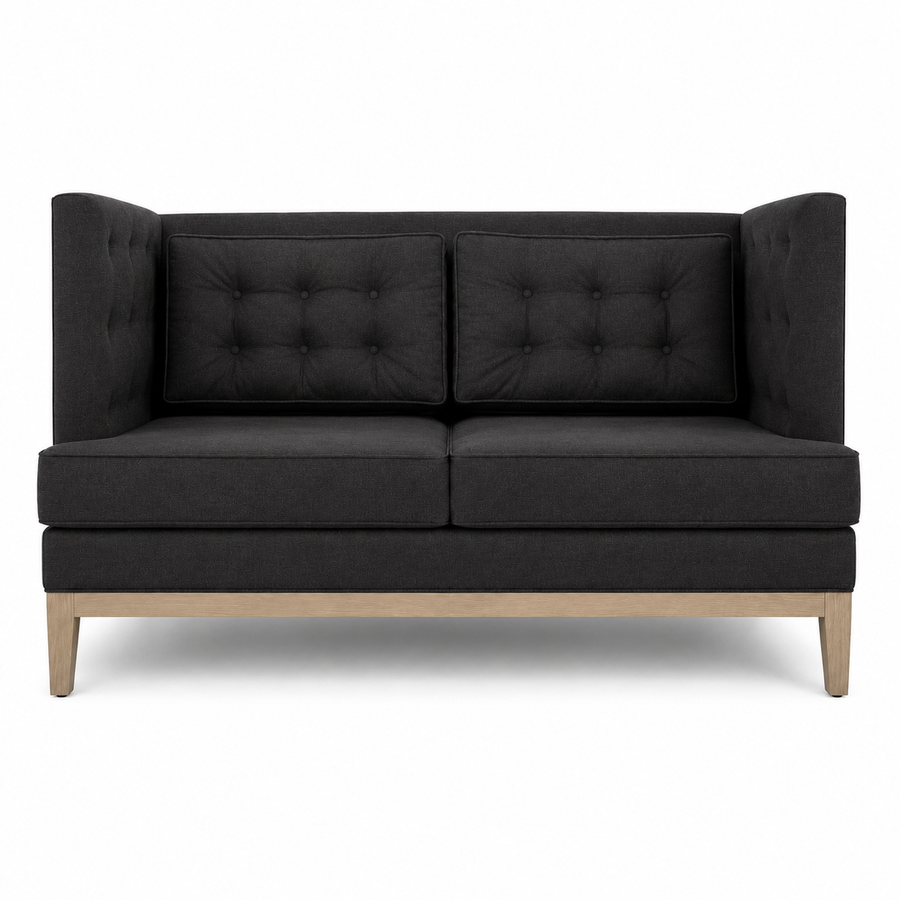 Sofa Sitzbank Breitling - Schwarz - 165 x 89 x 92 cm