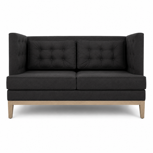 Sofa Sitzbank Breitling - Schwarz - 165 x 89 x 92 cm