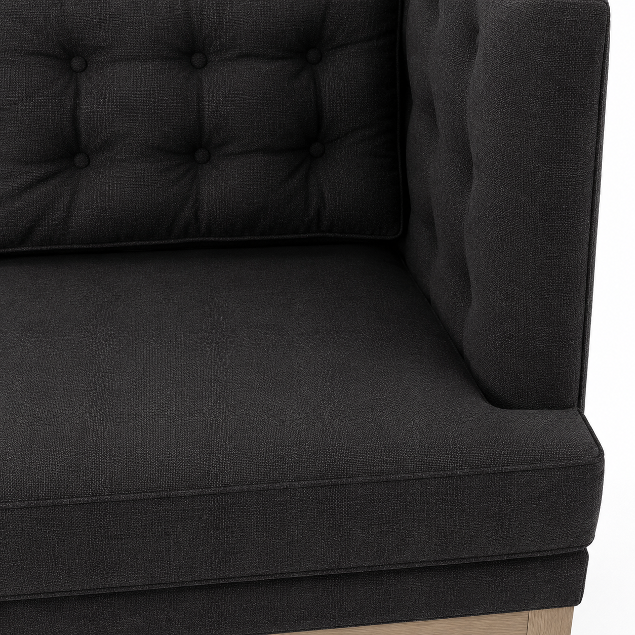 Sofa Sitzbank Breitling - Schwarz - 165 x 89 x 92 cm
