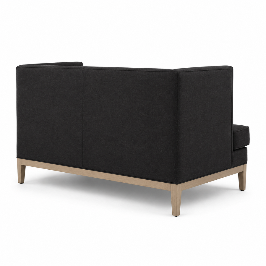 Sofa Sitzbank Breitling - Schwarz - 165 x 89 x 92 cm