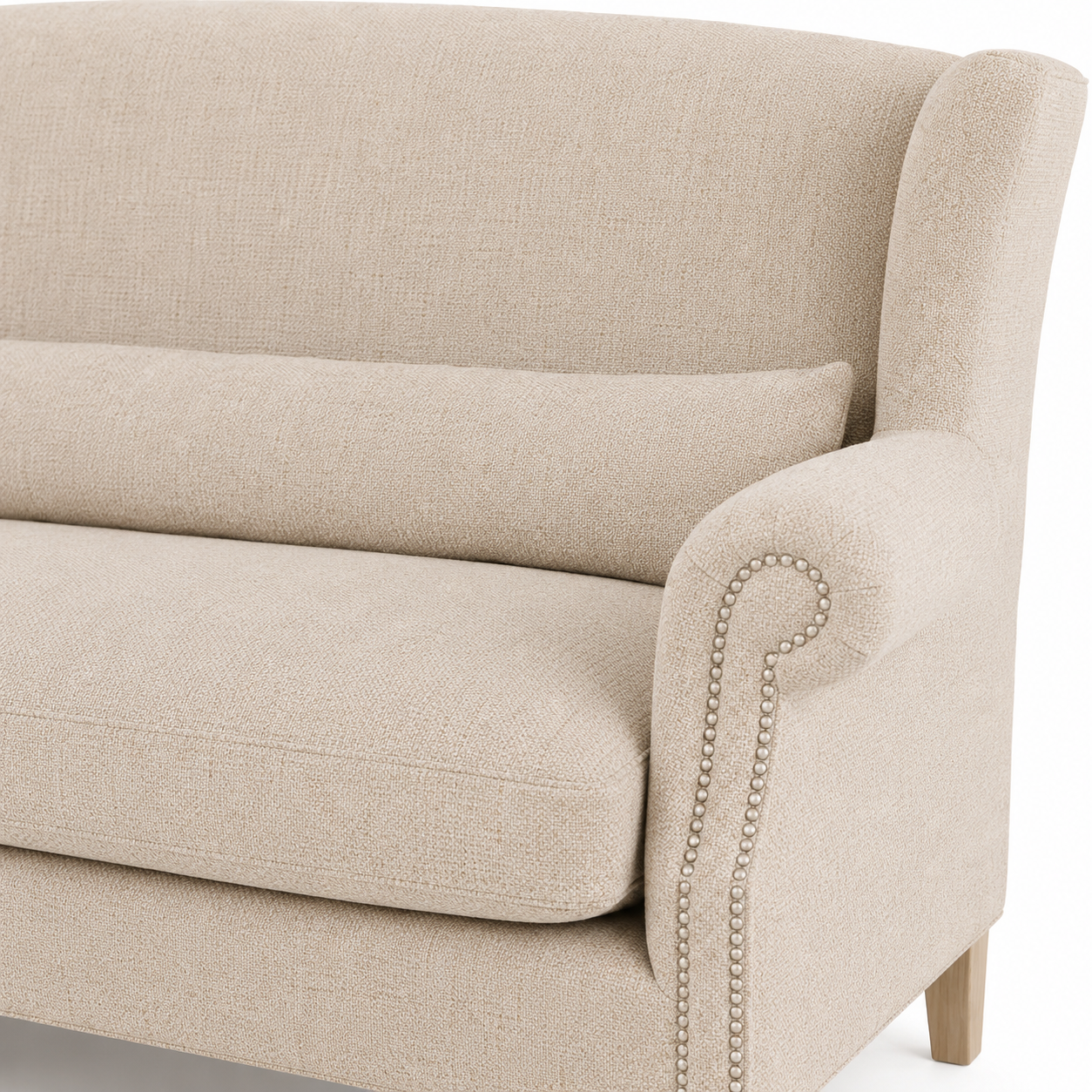 Sofa Sitzbank Crombach - 2 Sitzer - Beige - 140x70x74 cm - Fully Customizable