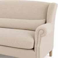Sofa Sitzbank Crombach - 2 Sitzer - Beige - 140x70x74 cm - Fully Customizable