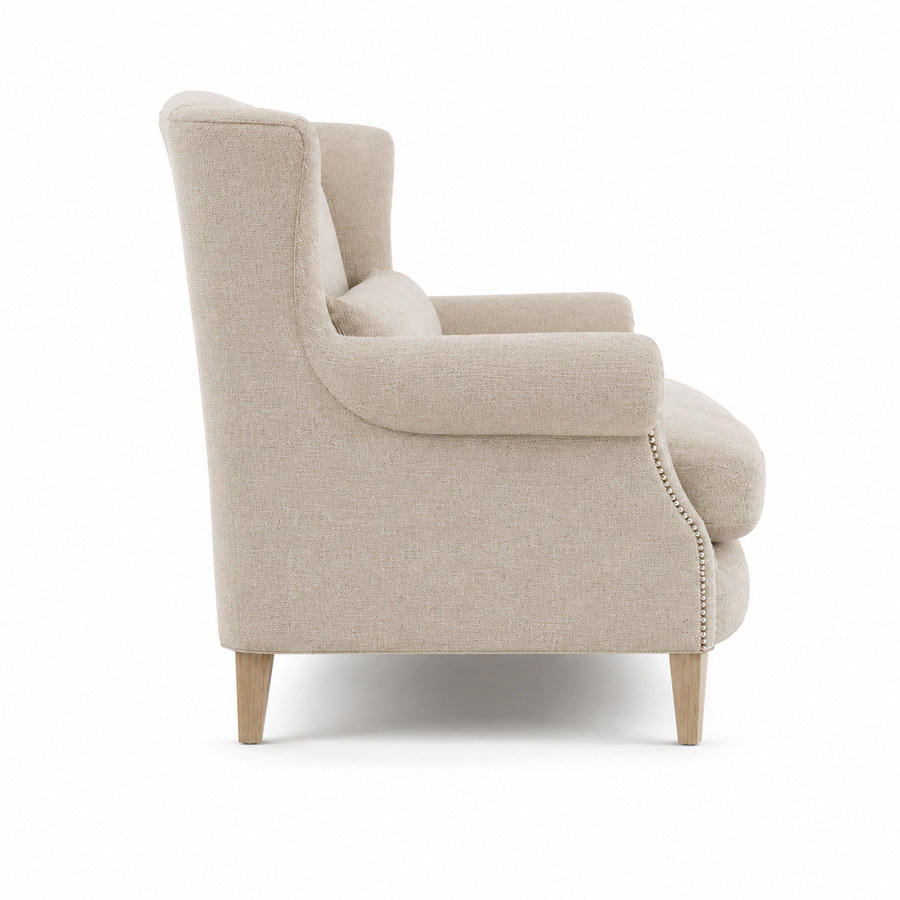 Sofa Sitzbank Crombach - 2 Sitzer - Beige - 140x70x74 cm - Fully Customizable
