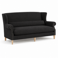Sofa Bench Crombach - 2 Seater - Black - 140x70x74 cm - Fully Customizable