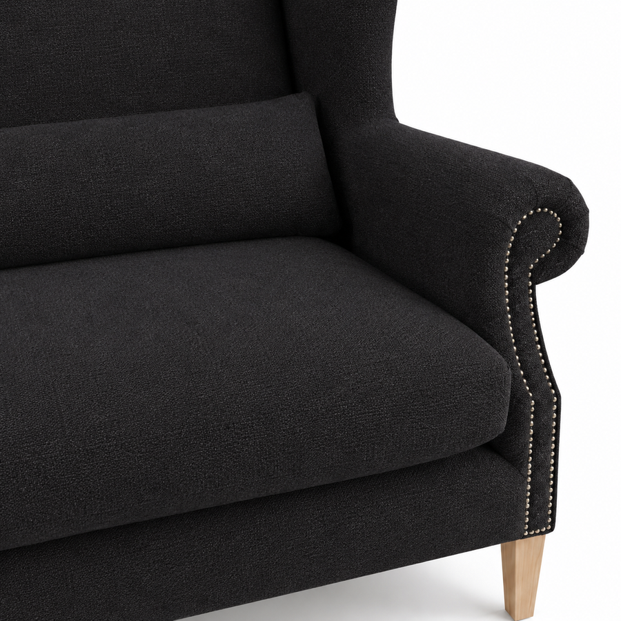 Sofa Bench Crombach - 2 Seater - Black - 140x70x74 cm - Fully Customizable