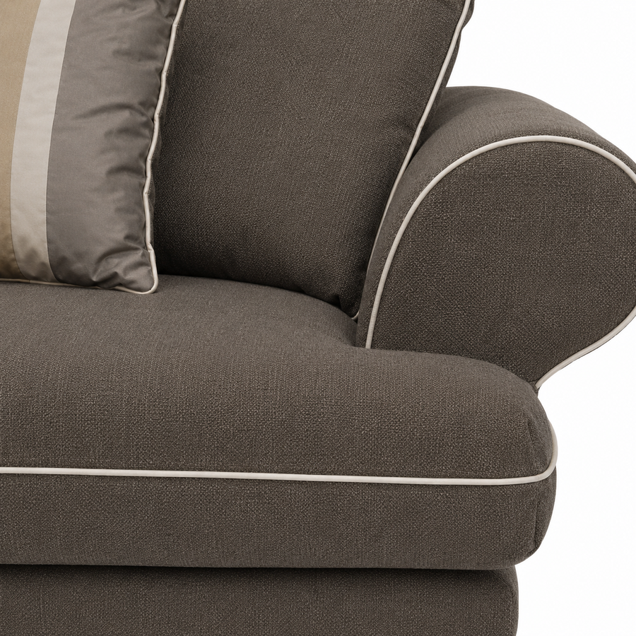 Canapé Berkley - 2 places - Marron - Modular Country Style Canapé - 230x98x80cm