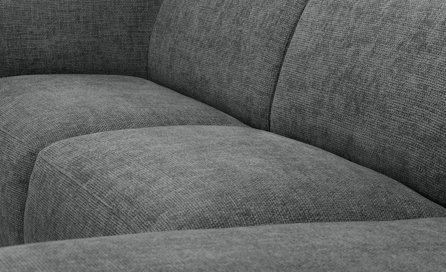 Sofa Cavallo - Black Fabric Corner Sofa 280×152cm