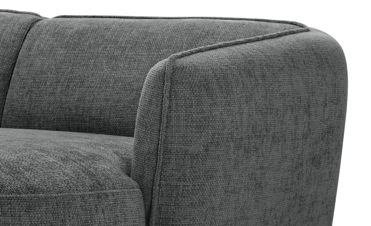 Sofa Cavallo - Black Fabric Corner Sofa 280×152cm | Marcottestyle