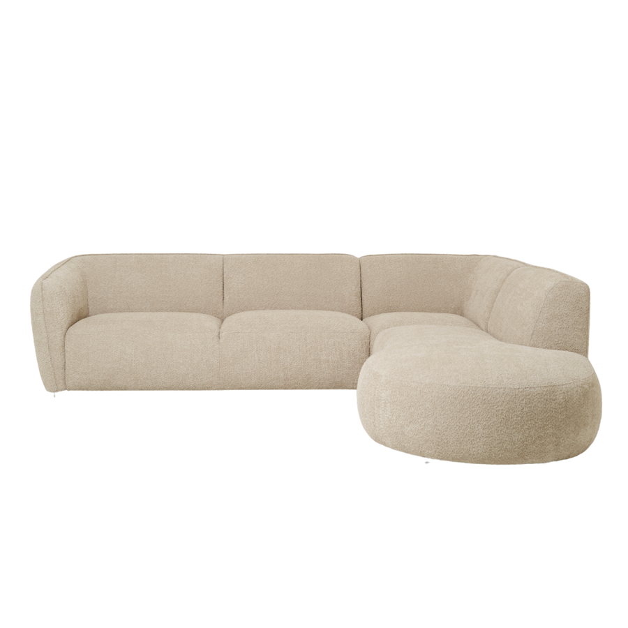 Canapé Elora – Anthology Beige Modern Curved Canapé d'angle 273×250 cm