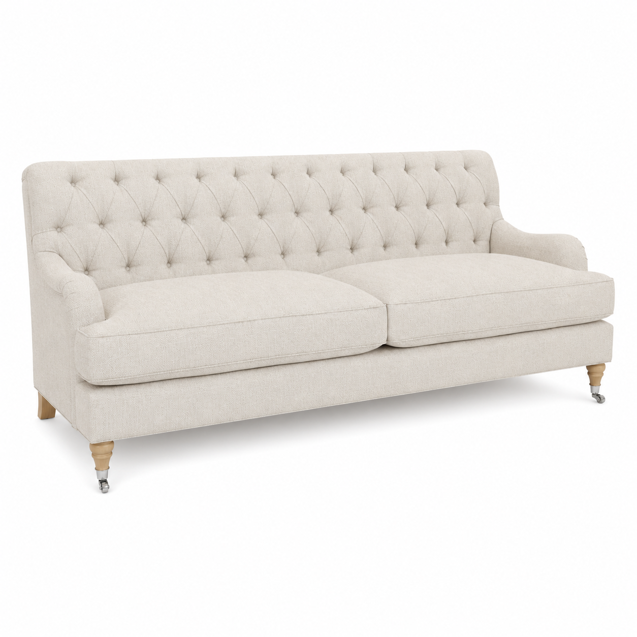 Sofa Henry - Braun - 195 x 92 x 87 cm - Country Style - Customizable