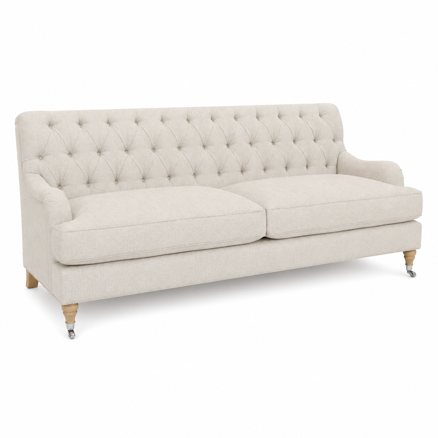 Sofa Henry - Braun - 195 x 92 x 87 cm - Country Style - Customizable