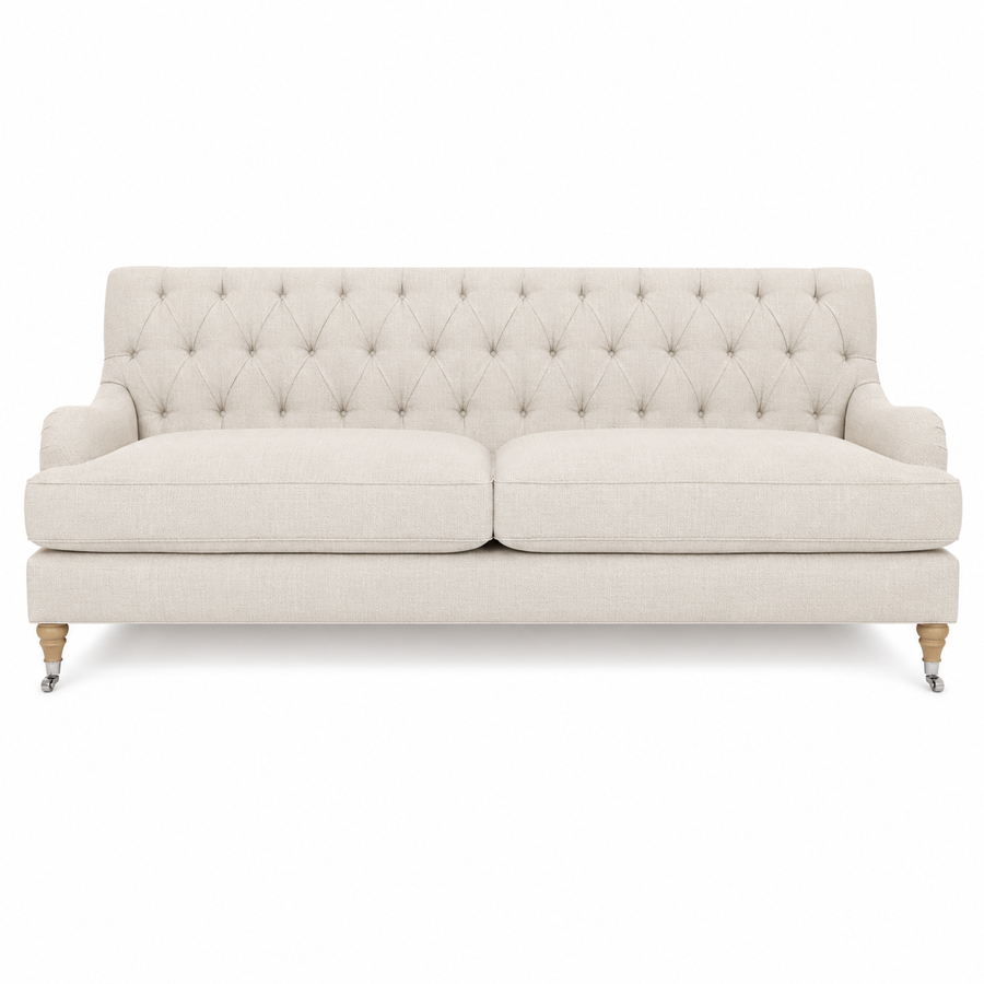 Sofa Henry - Braun - 195 x 92 x 87 cm - Country Style - Customizable