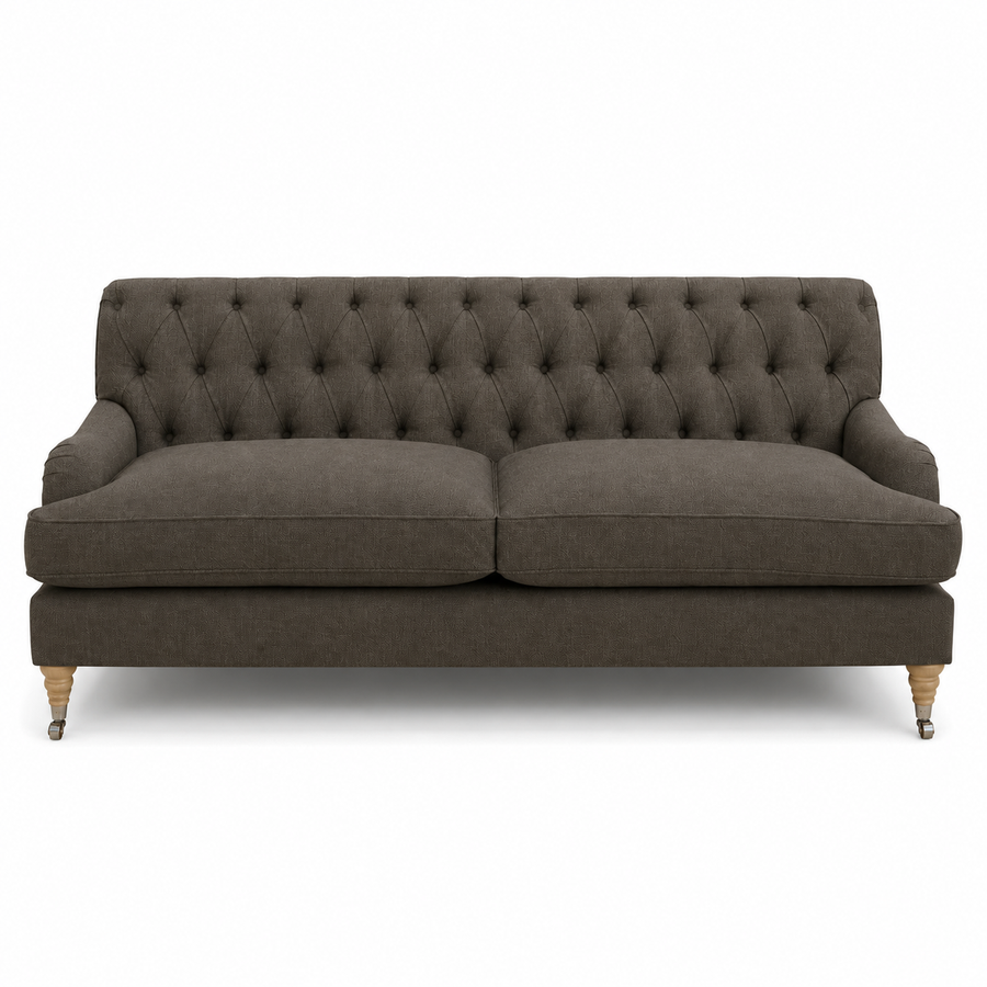 Bank Henry - Bruin - 195 x 92 x 87 cm - Landelijke stijl - Aanpasbaar