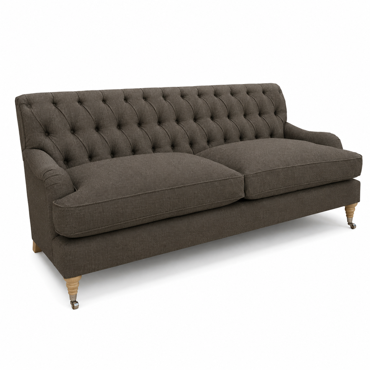 Bank Henry - Bruin - 195 x 92 x 87 cm - Landelijke stijl - Aanpasbaar