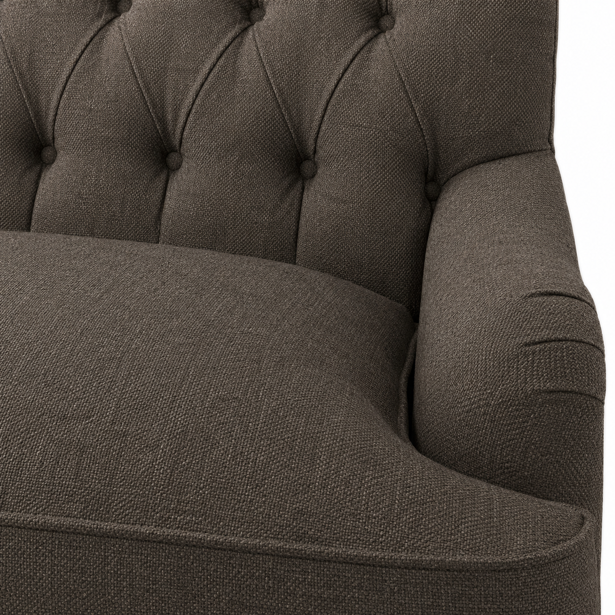 Bank Henry - Bruin - 195 x 92 x 87 cm - Landelijke stijl - Aanpasbaar