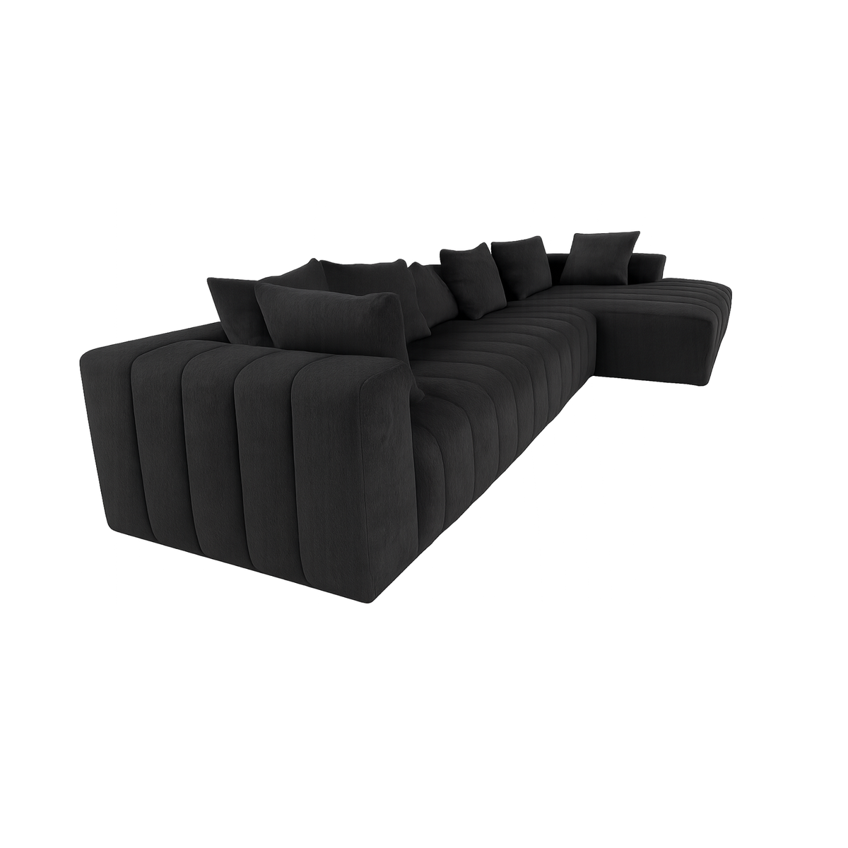 Sofá Marano - Oxford Black - 334 × 172 cm - Lounge Right | Marcottestyle