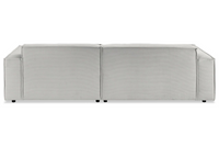 Sofa Midtown - Silber rear view of sectional sofa mit clean lines and tailored design, ideal for open-plan living arrangements.