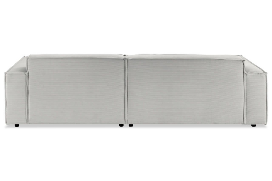 Sofa Midtown - Silber rear view of sectional sofa mit clean lines and tailored design, ideal for open-plan living arrangements.