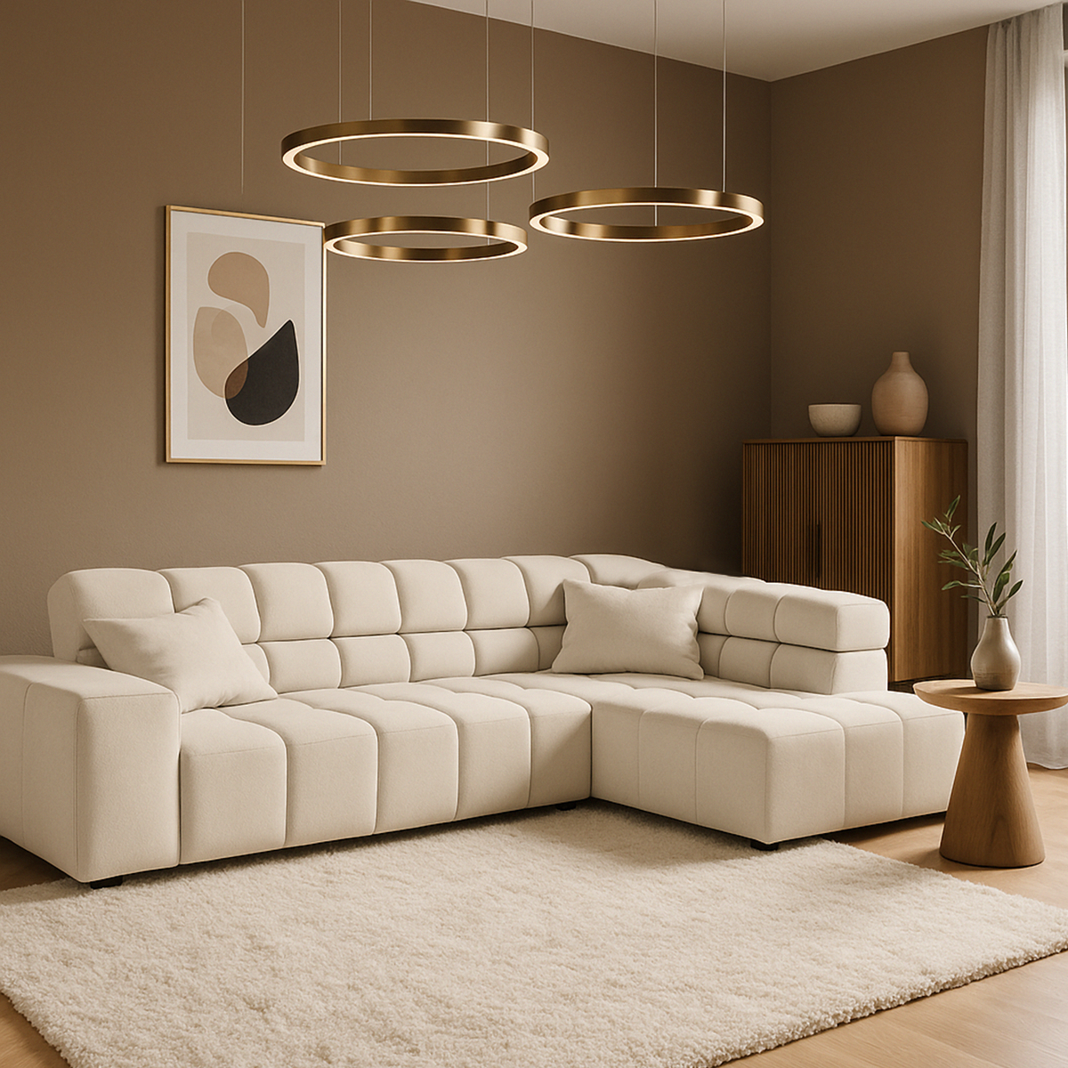 Sofa Ovionne Matric - Ivory - Lounge 319x215cm | Marcottestyle