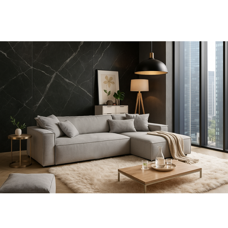 Sofa Midtown - Grey -  Lounge | 276x168cm | 296x168cm | Marcottestyle