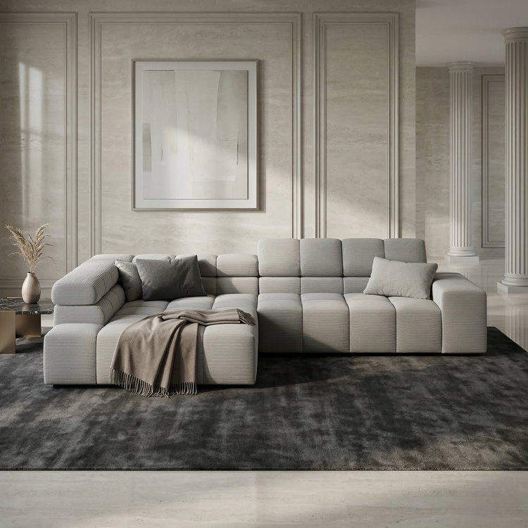 Sofa Ovionne Line - Grey - Lounge 319x215cm | Marcottestyle