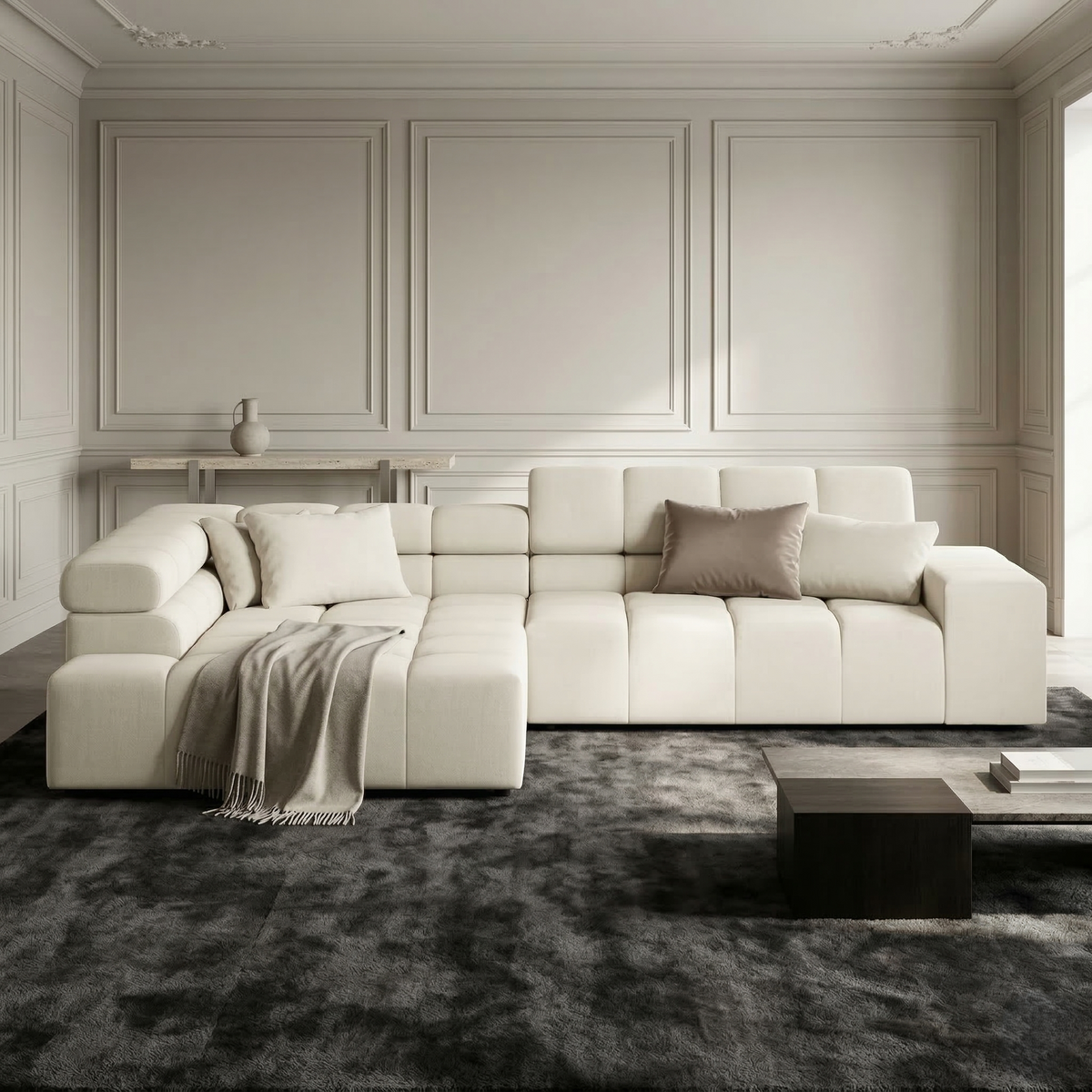 Sofa Ovionne Matric - Ivory - Lounge 319x215cm | Marcottestyle