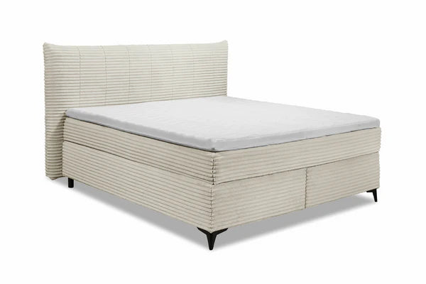 Boxspring Pasena - Beige | Includes Base and Topper | Marcottestyle