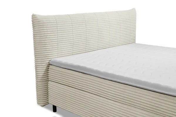 Boxspring Pasena - Beige | Includes Base and Topper | Marcottestyle