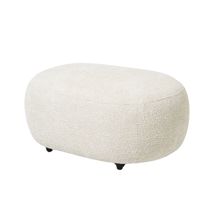 Pouf Cavallo – Cream Bouclé Ottoman 90×64×42 cm | Marcottestyle
